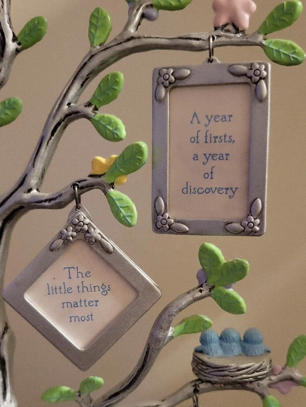 Hallmark Pastel Green and Pink Family Tree Photo Frame.